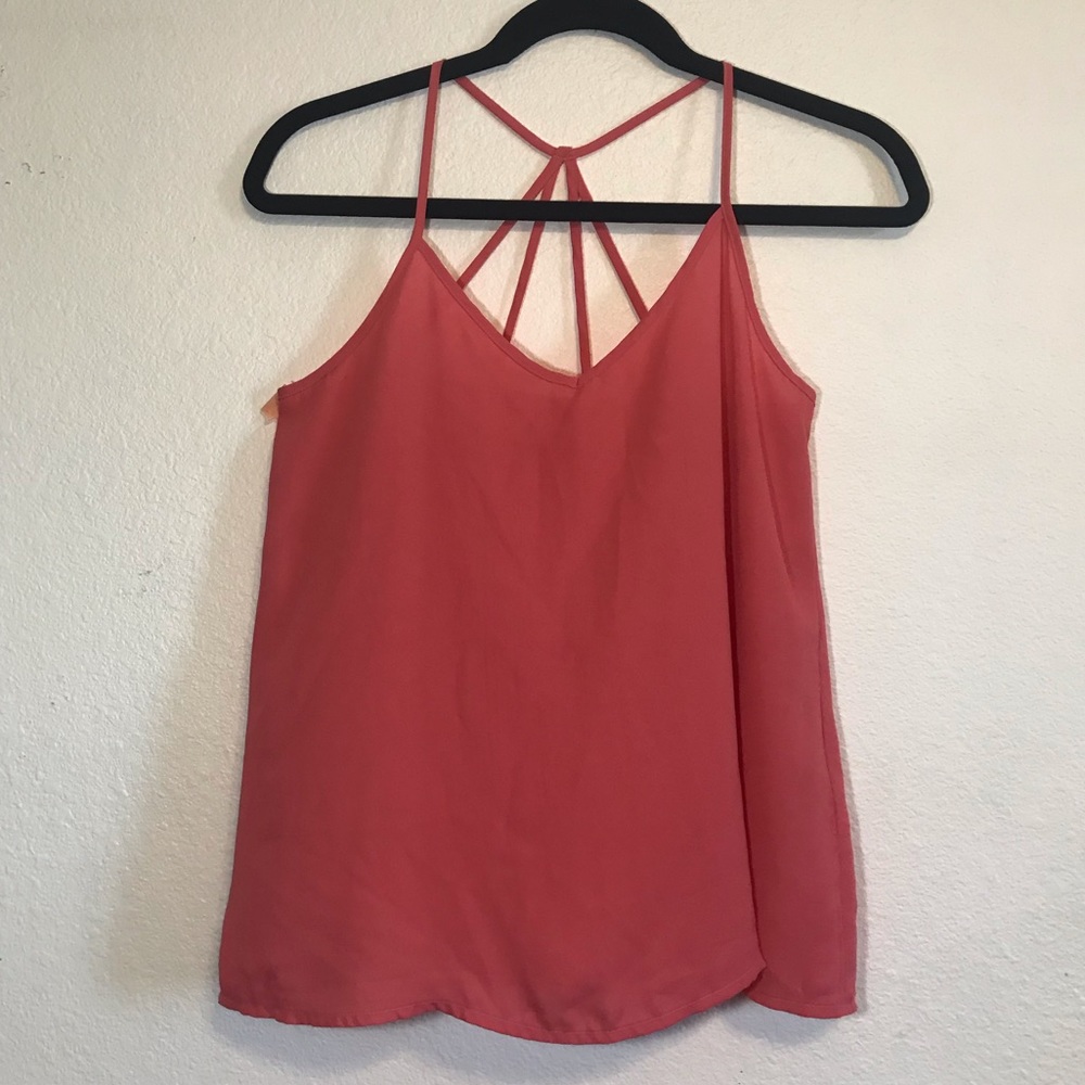 abercrombie & fitch strappy pink tank top
